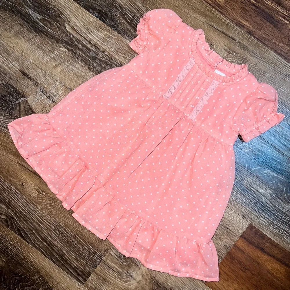 babyGAP Baby Girls Chiffon Dress, Potpourri Pink, Size 12-18M